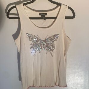 Woman’s butterfly tank